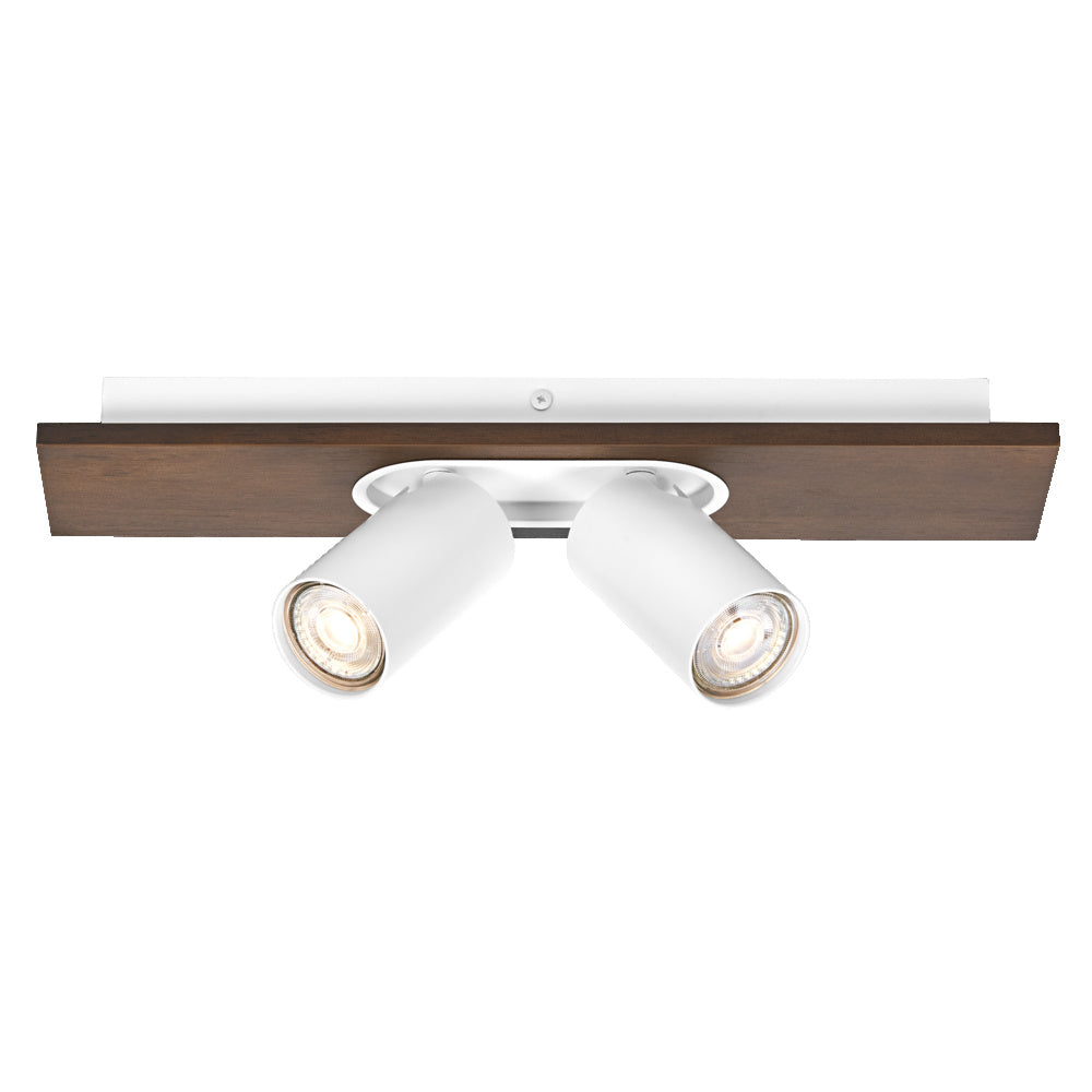 OSRAM DECOR SPOT MERCURY plafondlamp, 2 x 3,4W, houtlook, wit