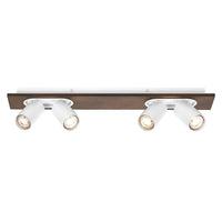 OSRAM DECOR SPOT MERCURY Deckenleuchte, 4 x 3,4W, Holzoptik, weiß