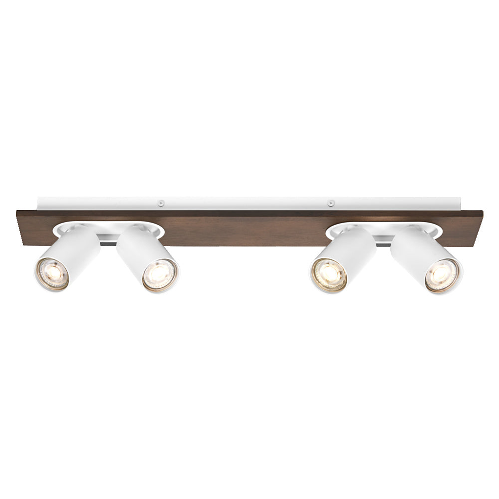OSRAM DECOR SPOT MERCURY Deckenleuchte, 4 x 3,4W, Holzoptik, weiß