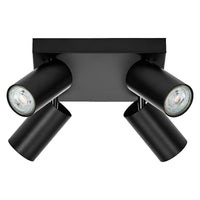 OSRAM LED-spot achthoekige PL-plafondlamp 4 x 3,4W, GU10, 920lm, zwart