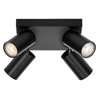 OSRAM LED-spot achthoekige PL-plafondlamp 4 x 3,4W, GU10, 920lm, zwart