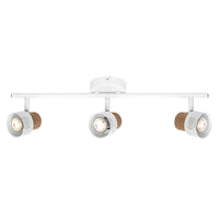 LEDVANCE DECOR SPOT CORK, 3 x 3,4W, 690lm, weiß, Spotleuchte, verstellbare Köpfe, vielseitig anwendbar, Innenraumspot, austauschbare LED-Lampen, dimmbar, warmweiße Lichtfarbe, GU10