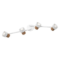 LEDVANCE DECOR SPOT CORK, 4 x 3,4 W, 920 lm, wit, spotlamp, verstelbare koppen, veelzijdig inzetbaar, spot voor binnen, verwisselbare LED-lampen, dimbaar, warmwitte lichtkleur, GU10