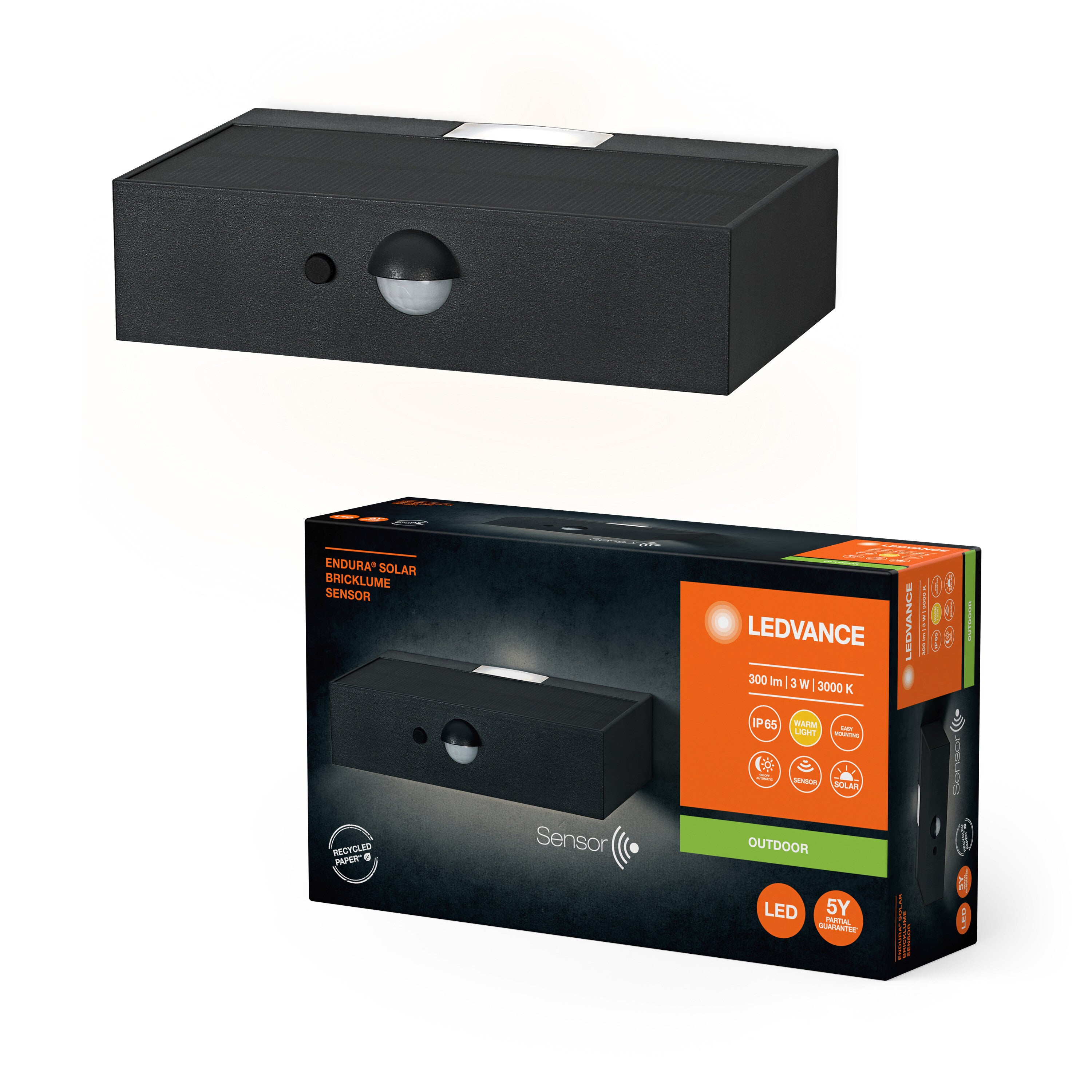 LEDVANCE ENDURA STYLE BRICKLUME Solar Wandleuchte, 3W, grau-LEDVANCE Shop