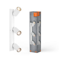 LEDVANCE LED SPOT OCTAGON 3 x 3,4W, GU10, 690lm, weiß, 2. 700K Farbtemperatur, warmweiße Lichtfarbe, zeitloses Design, austauschbare LED-Lampe, ideal für Innenräume, CRI 90, verstellbare Köpfe