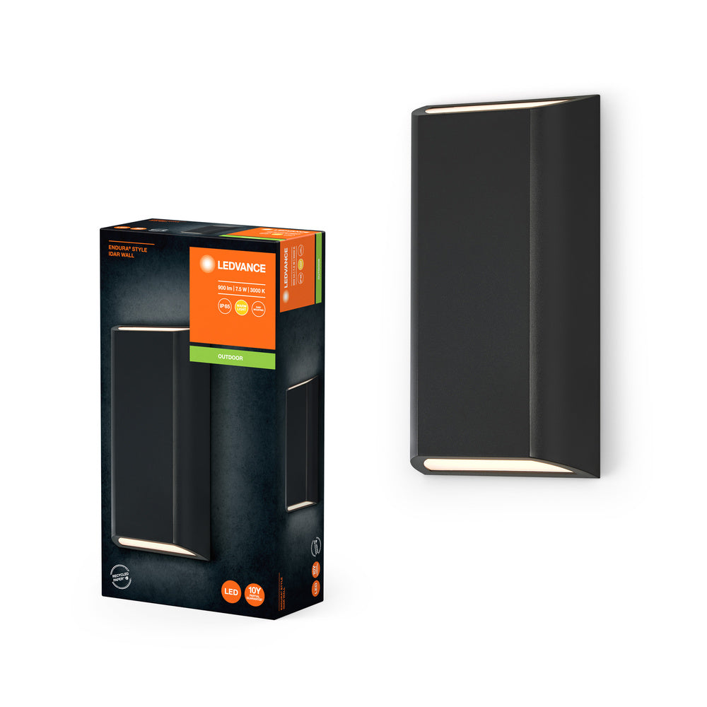 LEDVANCE ENDURA® Style IP65 Wall Idar Dark Gray, Wandleuchte, 340 lm, 3000 K, Warmweiß-LEDVANCE Shop