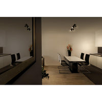 OSRAM LED-spot achthoekige plafondlamp 4 x 3,4W, GU10, 920lm, zwart