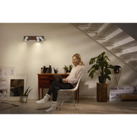 OSRAM DECOR SPOT MERCURY plafondlamp, 3 x 3,4W, houtlook, wit