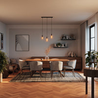 OSRAM Vintage 1906® Hanglamp met 3x plafondplaat, LINEAIR, zwart