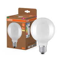 OSRAM LED-LAMPEN ENERGIEKLASSE A ENERGIE-EFFICIËNTIE FILAMENT CLASSIC Globe in bolvorm, LED-lamp, loodvrij glas, mat, 806 lm, warmwit, energie-efficiëntieklasse: A