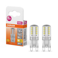OSRAM LED Stiftsockellampe PIN G9 2.6W 827 Clear G9, 320 lm, 2700 K, Warmweiß, 2er Pack-LEDVANCE Shop