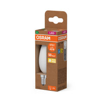 OSRAM LED CLASSIC B ENERGY EFFICIENCY A in B-Form, LED-Lampe, Bleifreies Glas, Matt, 2,2 W, (ex 40 W), 470 lm, Warmweiß, 2700 K, Energieeffizienzklasse: A, CRI 80
