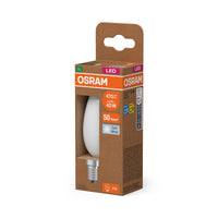 OSRAM LED CLASSIC B ENERGIE-EFFICIËNTIE A in B-vorm, LED-lamp, loodvrij glas, mat, 2,2 W, (ex 40 W), 470 lm, koudwit, 4000 K, energie-efficiëntieklasse: A, CRI 80