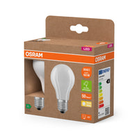 OSRAM LED Superstar Classic Lampe Frosted, 3.8W, 806lm, E27, Warmweiß 2er Pack , Warmweiß-LEDVANCE Shop