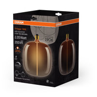 OSRAM Vintage 1906® LED BIG DECORATIVE BULB WITH FILAMENT-MAGNETIC STYLE LED-Lampe Tea Brown, dimmbar, 4.8W, E27, OVAL , Comfort warm white-Leuchtmittel-LEDVANCE Shop