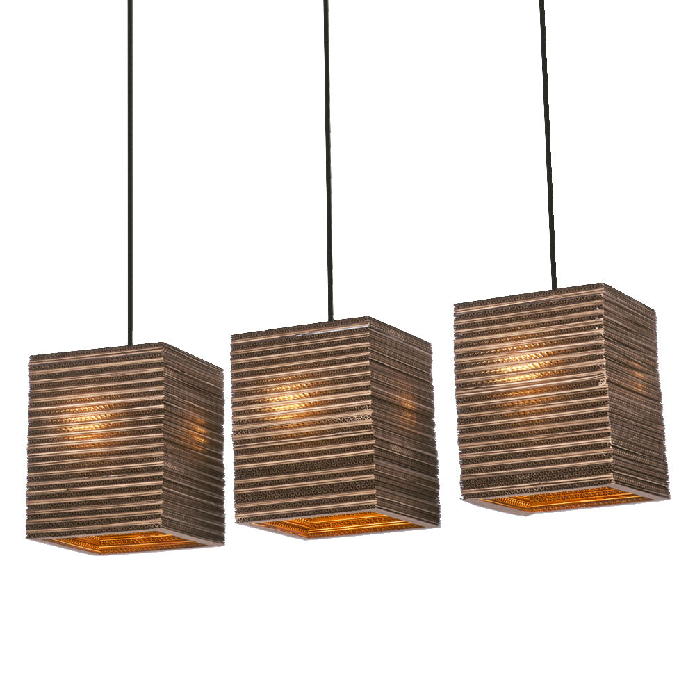 LEDVANCE DECOR hanglamp Decor Karton Vierkant bruin, 3xE27