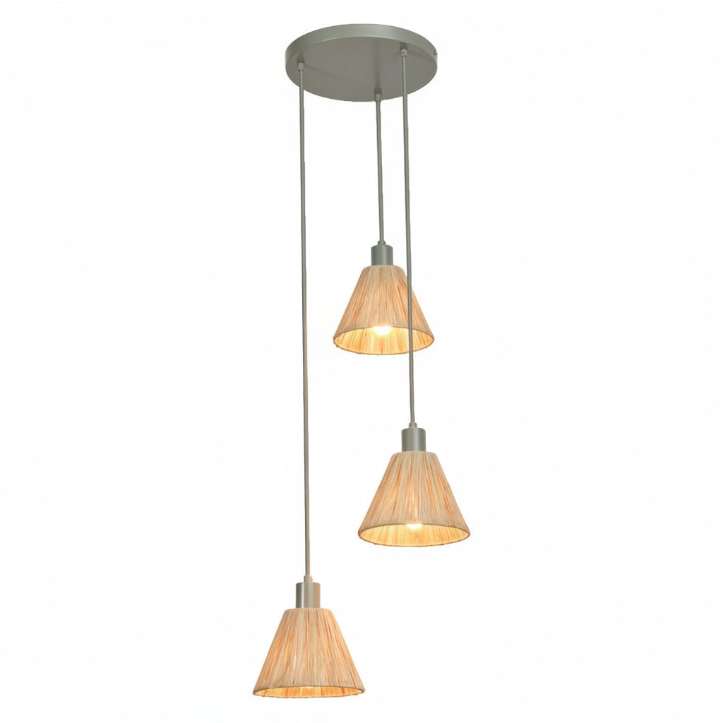 OSRAM DECOR Hanglamp Decor Raffia Plaat Groen, 3xE27
