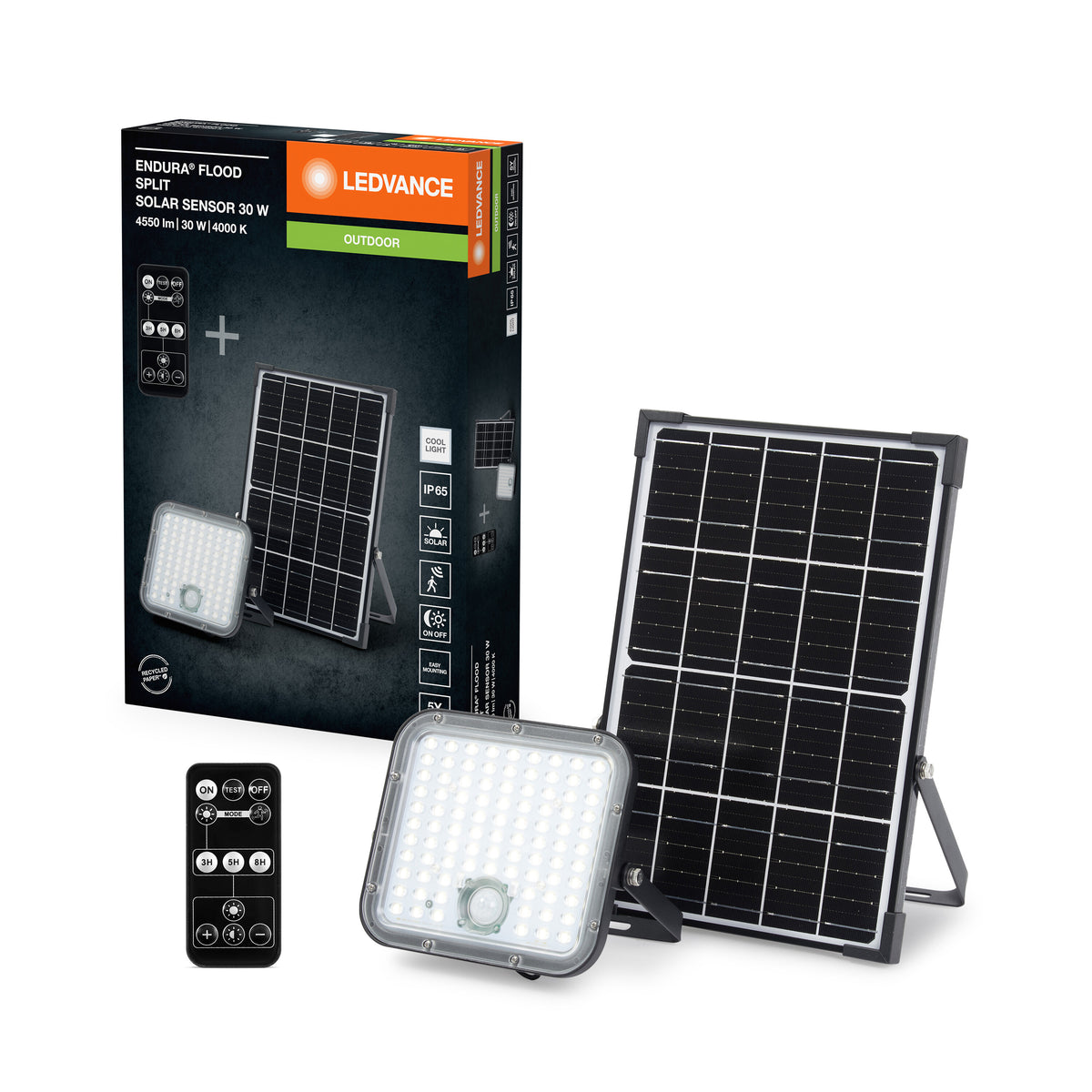 LEDVANCE LED-Solar-Außenleuchte Endura, schwarz, 30W, 4500lm-LEDVANCE Shop