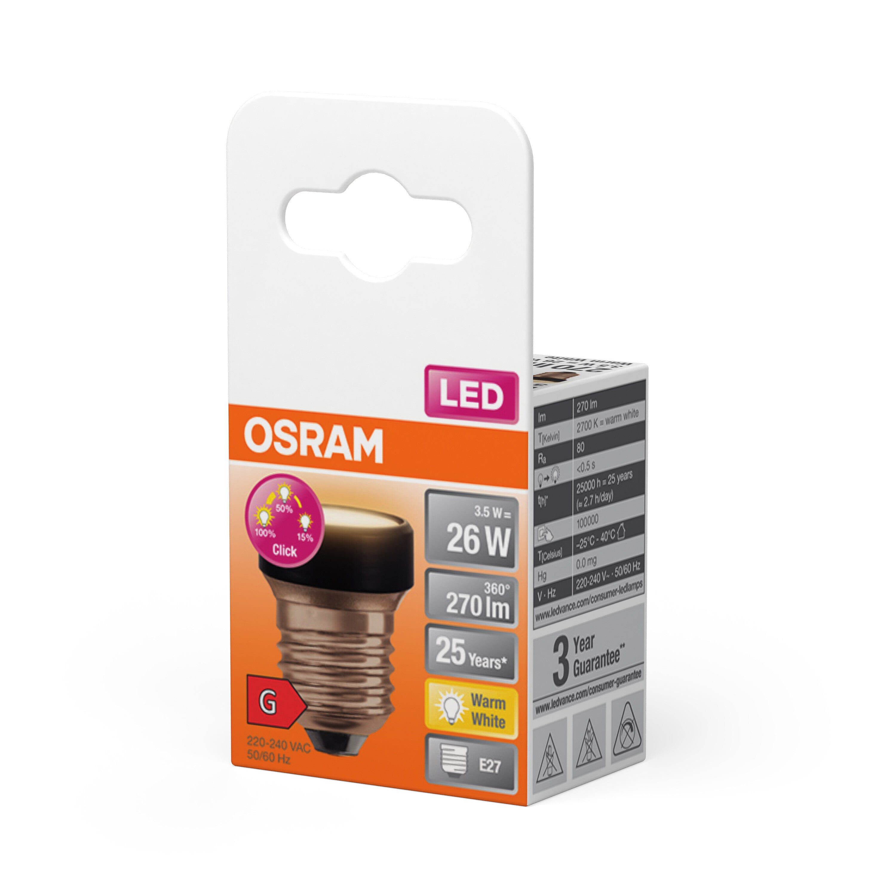 OSRAM LED Star Designlampe Schwarz, Warmweiß, 3.5W, 270lm, Frosted-LEDVANCE Shop