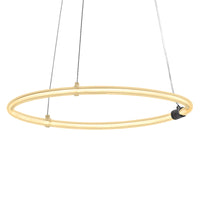 LEDVANCE Decor Aura hanglamp van gebogen polycarbonaat met LED en filamentdesign, 18 W, 2000 lm, 3000 K, 830 warmwit, dimbaar via Click, donkergrijs, kunststof (PC), 498 mm, IP20