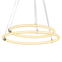 LEDVANCE Decor Aura, hanglamp met 2 lampen van gebogen polycarbonaat met LED- en filamentdesign, 21 W, 2400 lm, 3000 K, 830 warmwit, Click-dimbaar, donkergrijs, kunststof (PC), 498 mm, IP20