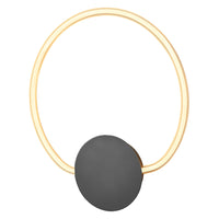 LEDVANCE Decor Aura wandlamp van gebogen polycarbonaat met LED en filamentdesign, 10 W, 800 lm, 3000 K, 830 warmwit, Click Select, donkergrijs, kunststof (PC), IP20