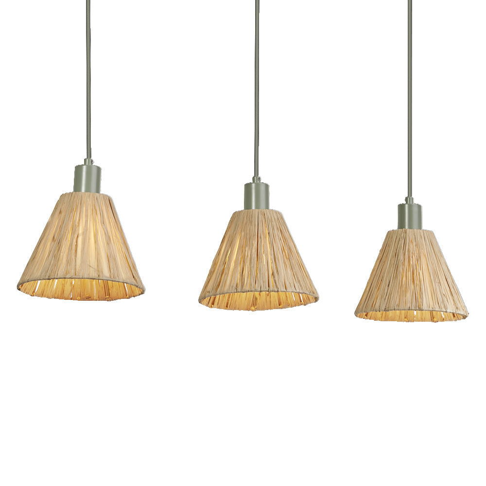 LEDVANCE DECOR Hanglamp Decor Raffia Lineair Groen, 3xE27