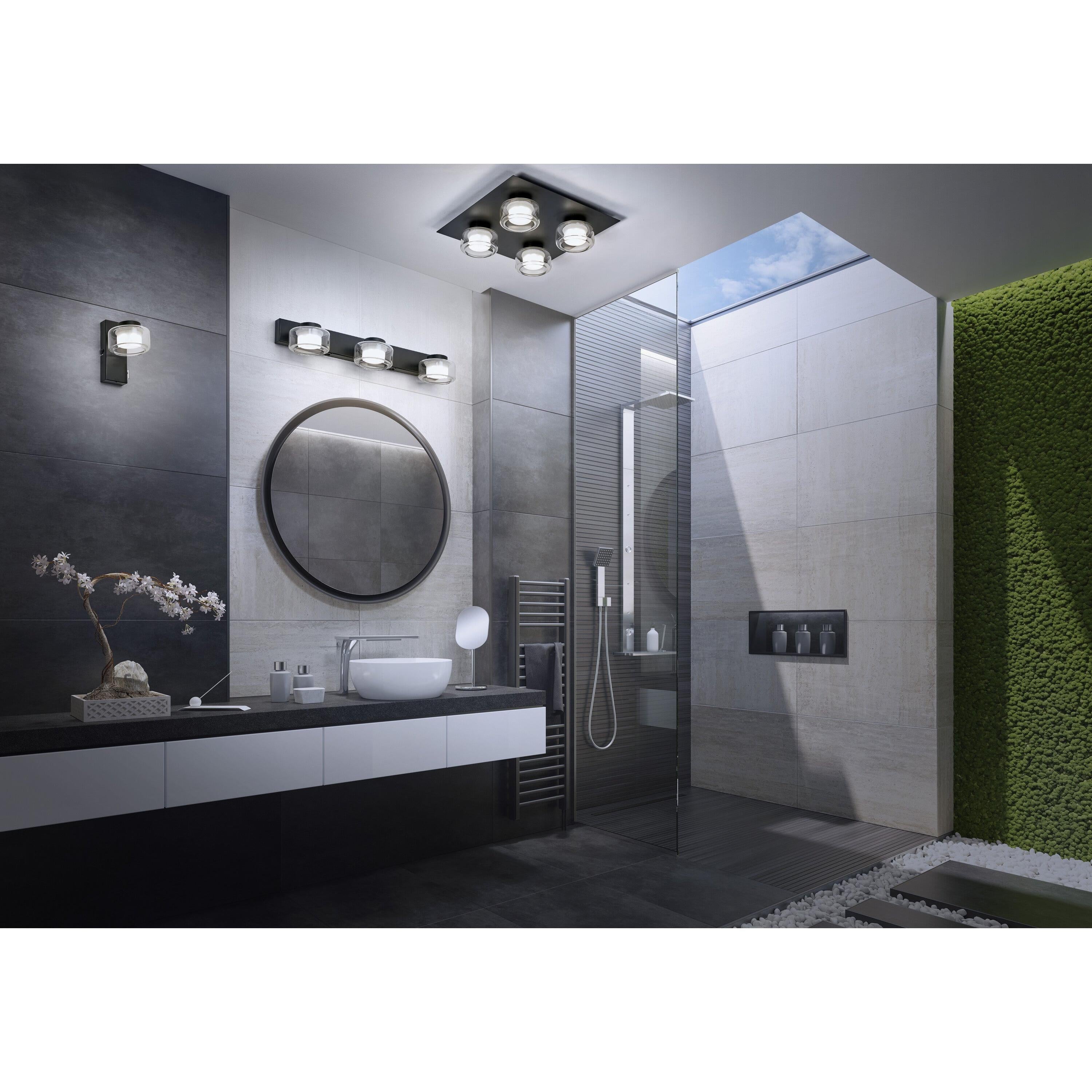LEDVANCE ORBIS Flame Badezimmer Wandleuchte 5.5W Click CCT IP44 schwarz-LEDVANCE Shop