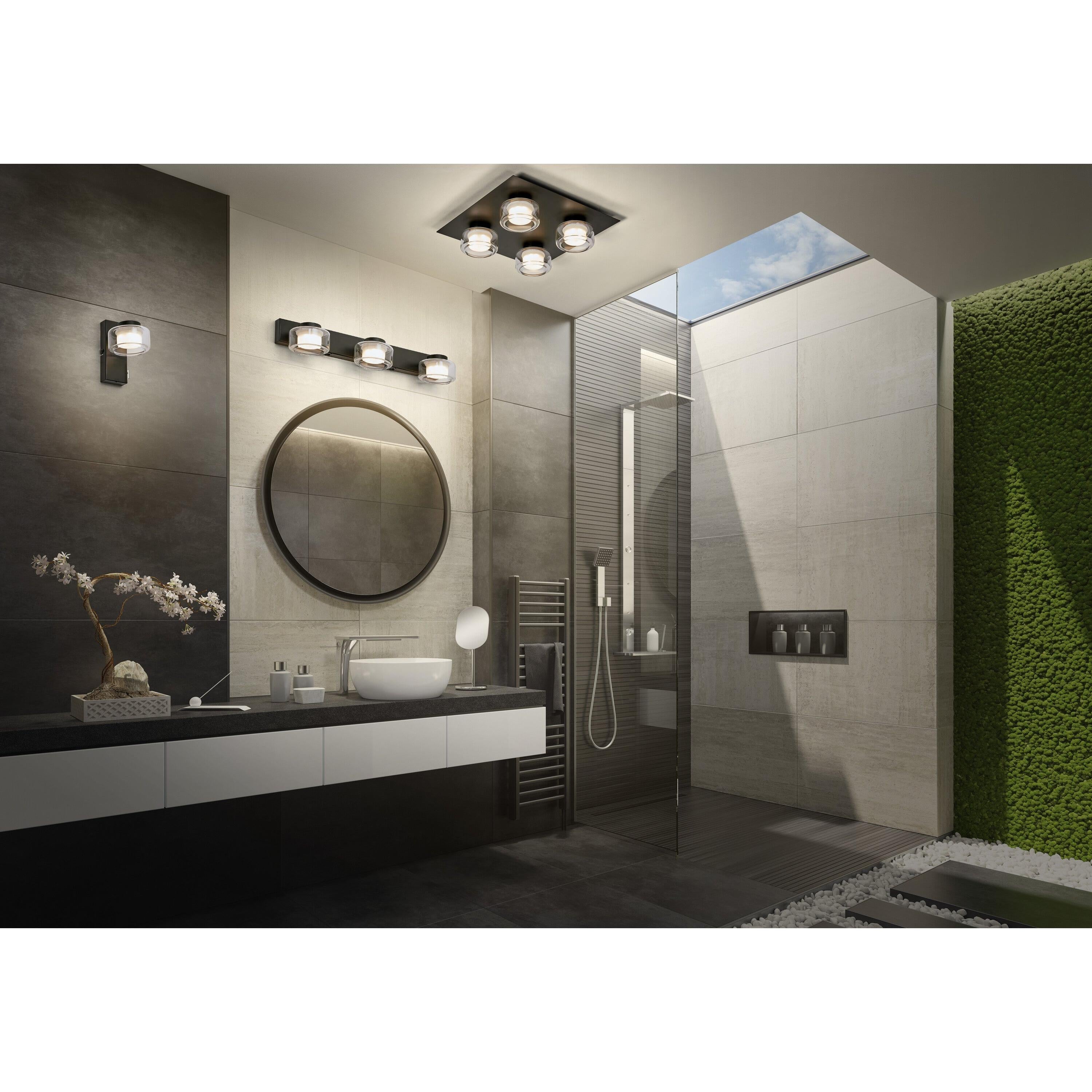 LEDVANCE ORBIS Flame Badezimmer Wandleuchte 5.5W Click CCT IP44 schwarz-LEDVANCE Shop