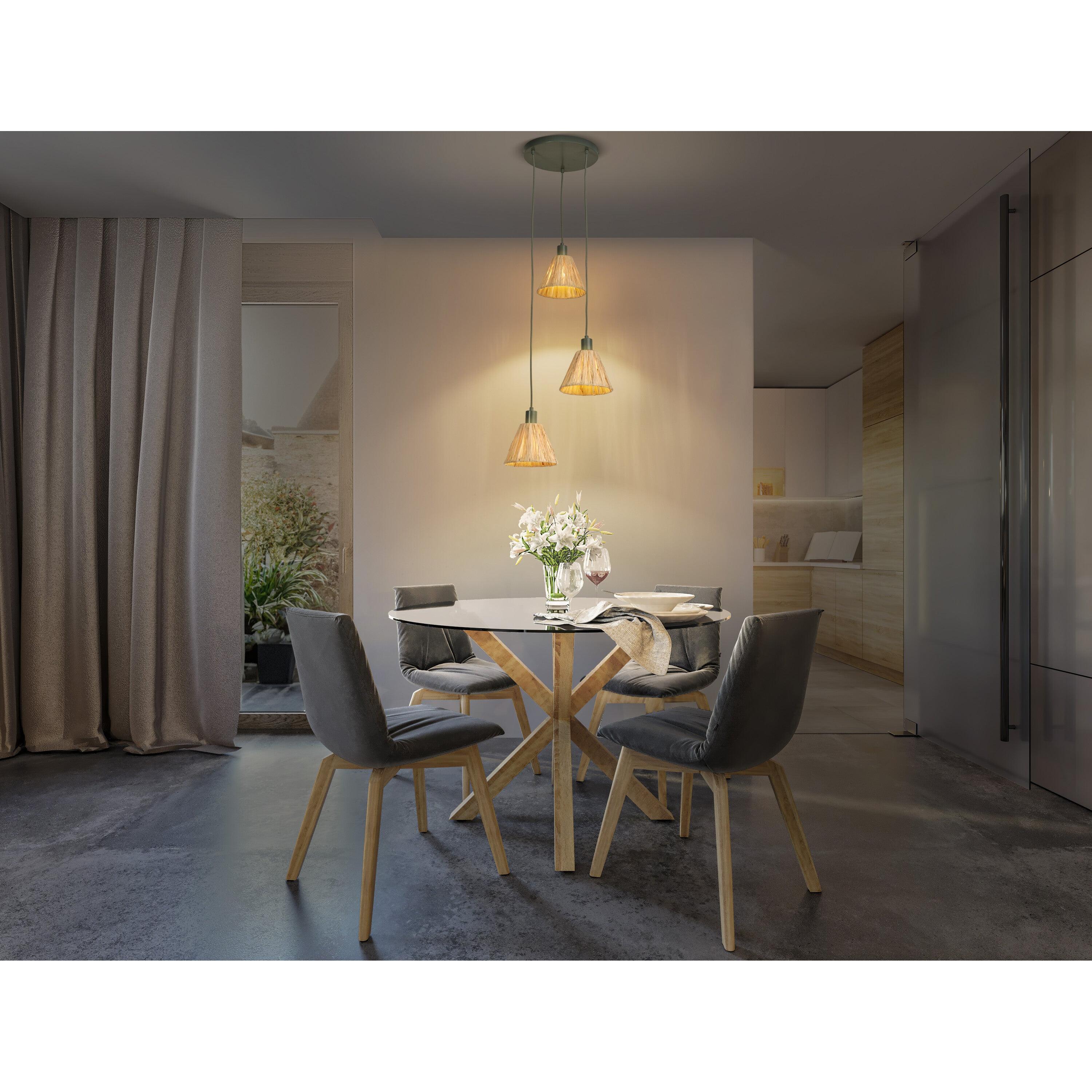 LEDVANCE DECOR Pendelleuchte Decor Raffia Plate grün, 3xE27-LEDVANCE Shop