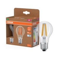 OSRAM LED-LAMPEN ENERGIEKLASSE A ENERGIE-EFFICIËNTIE FILAMENT CLASSIC A in A-vorm, LED-lamp, loodvrij glas, helder, 7,2 W, 1521 lm, koudwit, energie-efficiëntieklasse: A, set van 2