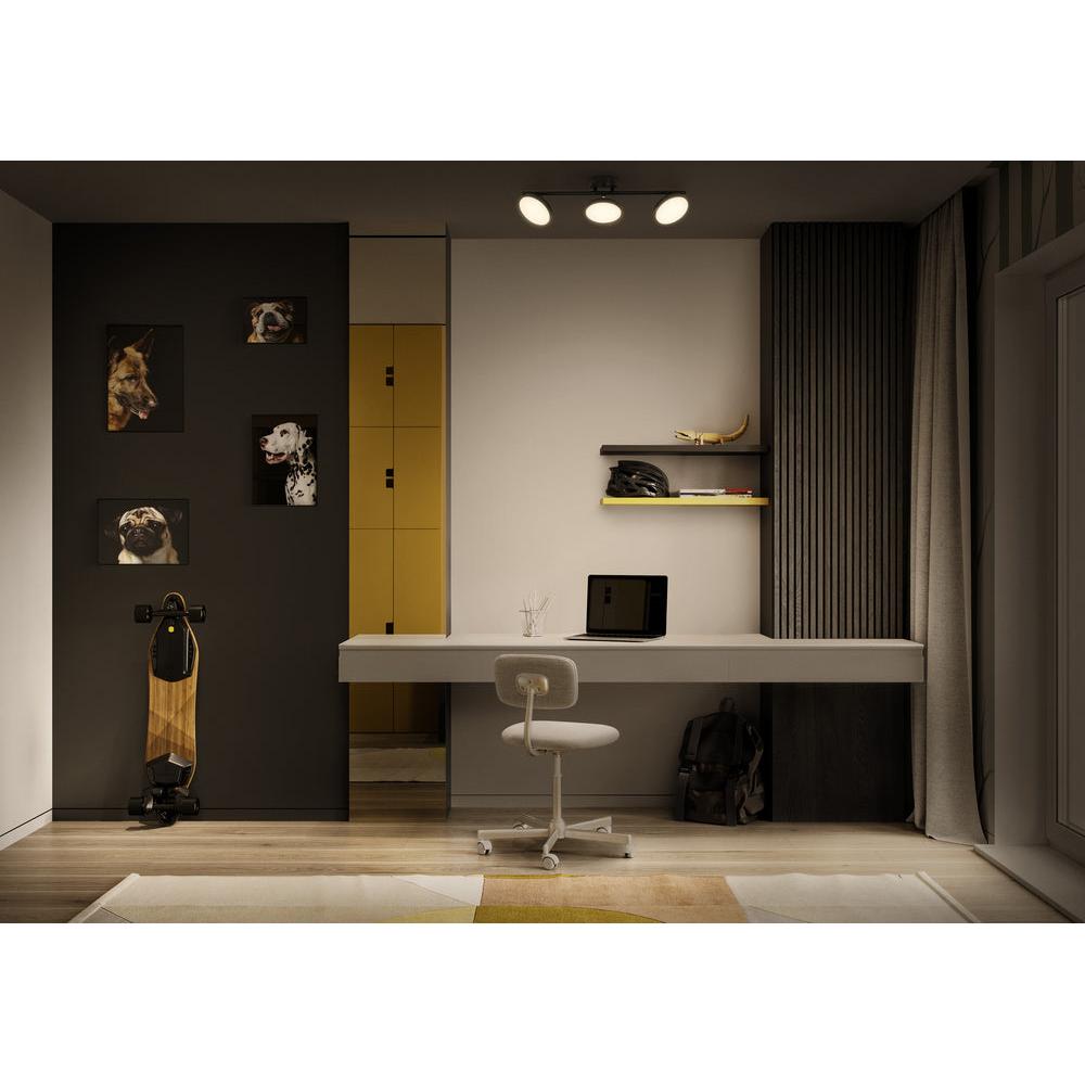 LEDVANCE Decor Spot Moon Deckenleuchte schwarz, 3 Spots, 16W