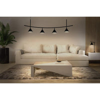 Decor Fuji Pendant Linear 4er Pendelleuchte  16W 930 Black