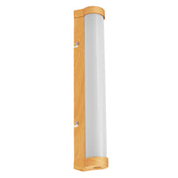 OSRAM ORBIS Buisvormige Badkamerspiegel/Wandlamp Mat Glas 9W 40cm Houten Decor