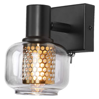 LEDVANCE DECOR Spot Firefly wandlamp, 1x2,8 W, E14, 250 lm, 2700 K, warmwit, dimbaar, IP20, metaal/glas, zwart, LED inbegrepen en vervangbaar
