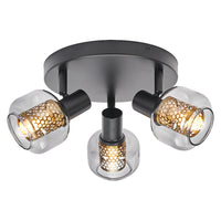 LEDVANCE DECOR Spot Firefly Deckenleuchte schwarz, OSRAM Lampe inklusive, 3 x 2.8W, E14