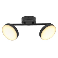 LEDVANCE Decor Spot Moon Leuchte schwarz, 2 verstellbare Leuchtenkopfe, 10. 5 W, 560 lm, 3000 K, Gehäuse aus Metall, funktionales und minimalistisches Design, einfache Montage, LED nicht austauschbar