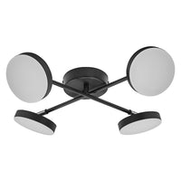 OSRAM DECOR Spot Moon plafondlamp, zwart, 4 kruisvormige spots, 21W