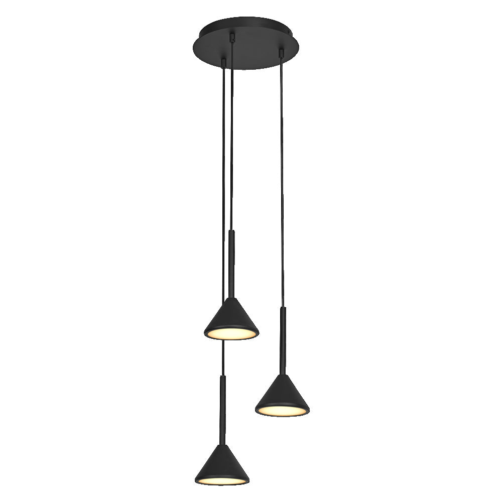 OSRAM DECOR Fuji 3XPendant Pendelleuchte PL 13W 930 Black