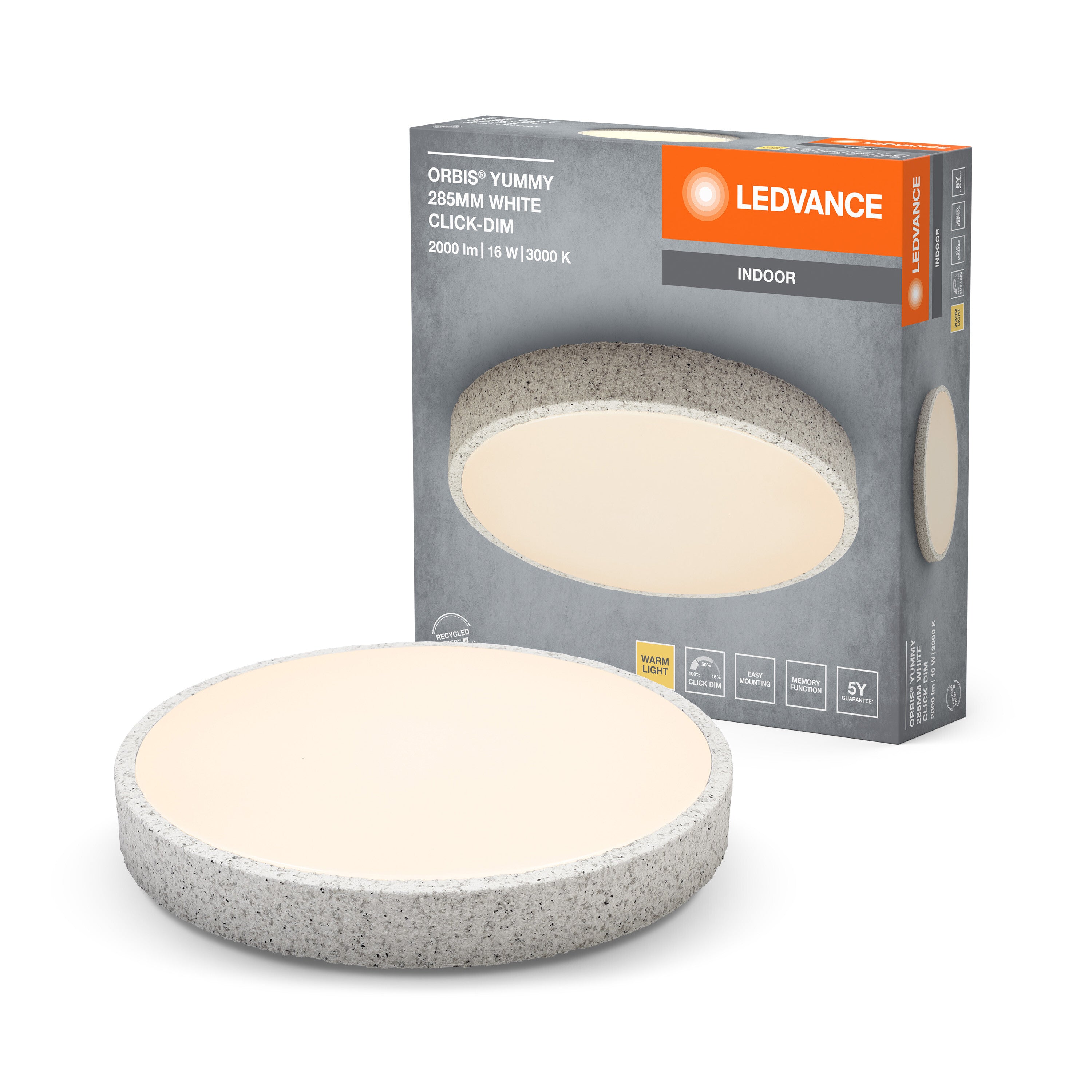 LEDVANCE ORBIS Yummy Deckenleuchte 16W 285mm dimmbar weiß-LEDVANCE Shop