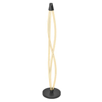 LEDVANCE Swirl Floor staande lamp van gebogen polycarbonaat met LED en filamentdesign, 22 W, 2400 lm, 3000 K, 830 warmwit, dimbaar, donkergrijs, 260 mm, IP20
