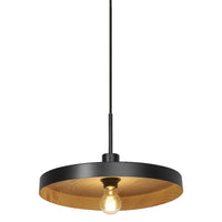 LEDVANCE Decor Plate decoratieve hanglamp met schotelvormige lampenkap, 400 mm, met E27-fitting, IP20, metaal, zwart/beige