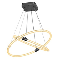 LEDVANCE Decor Celestio Pendelleuchte aus geschwungenem Polycarbonat mit LED und Filament-Design, 21 W, 2400 lm, 3000 K, 830 warmweiß, Click dimmbar, dunkelgrau, Kunststoff (PC), IP20