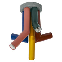 OSRAM DECOR plafondlamp van stro, 5 lampen, E27, meerkleurig