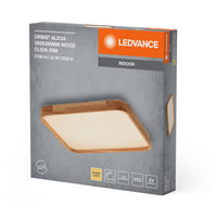 LEDVANCE ORBIS Alicia Deckenleuchte dimmbar Click-DIM 24W 395x395mm Holzdekor-LEDVANCE Shop
