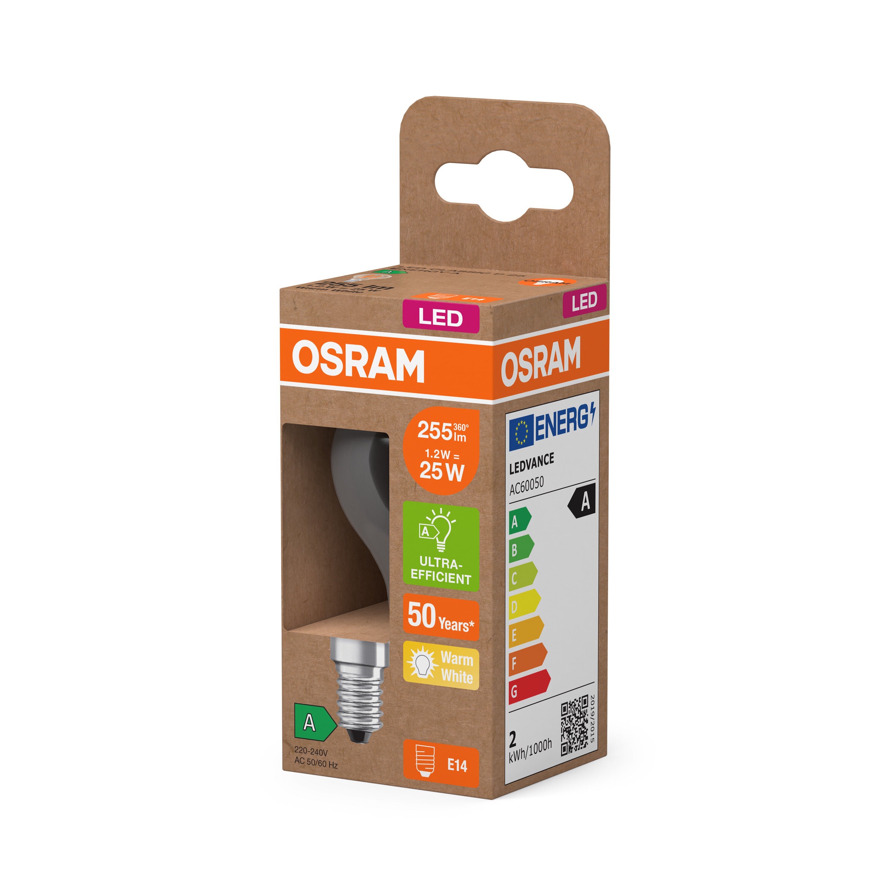 OSRAM LED-Globe-Lampe m. Filament EEK A, E27, 2.2W, 4000K , Warmweiß-LEDVANCE Shop