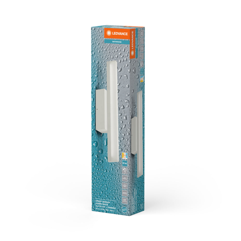 LEDVANCE Orbis Mirror Badezimmer, Spiegelleuchte, Click-CCT, 6.8W, 40cm, weiß, IP44-LEDVANCE Shop
