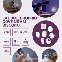 OSRAM NIGHTLUX® Hall LED-nachtlampje op batterijen met sensor 0,3W / 4000K koel wit, wit