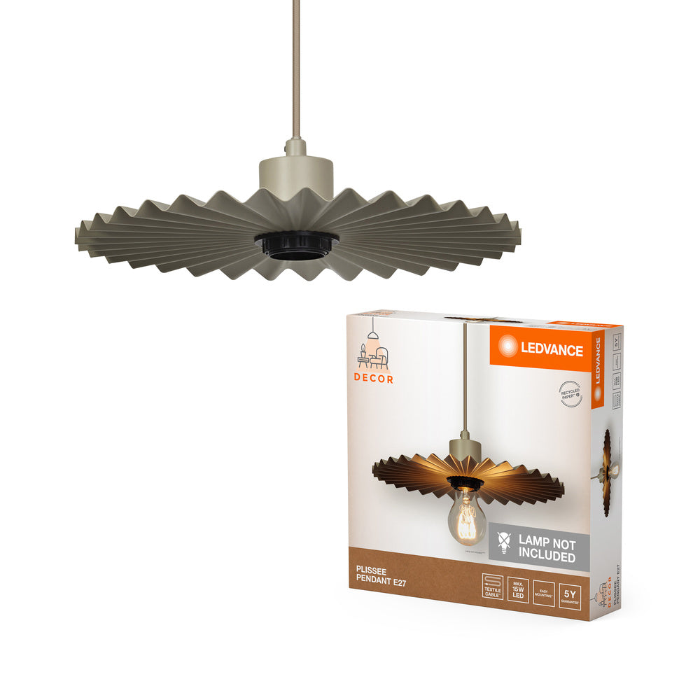 Decor Plisse Pendant Pendelleuchte E27 Beige