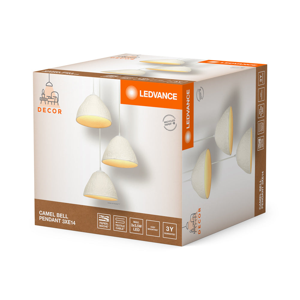 LEDVANCE DECOR Pendelleuchte 3-flammig Decor Camel Bell weiß, E14-LEDVANCE Shop